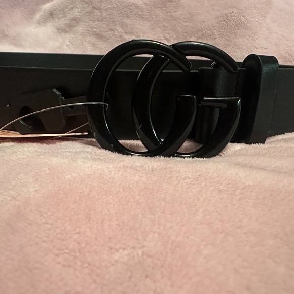 Accessories - Designer Inspired CG all black belt